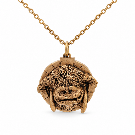 Labyrinth Ludo Bronze Necklace