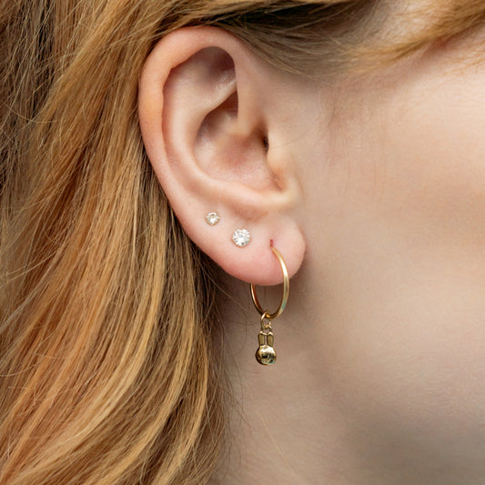 Miffy Mini Head Hoop Earrings (18ct Gold Vermeil)