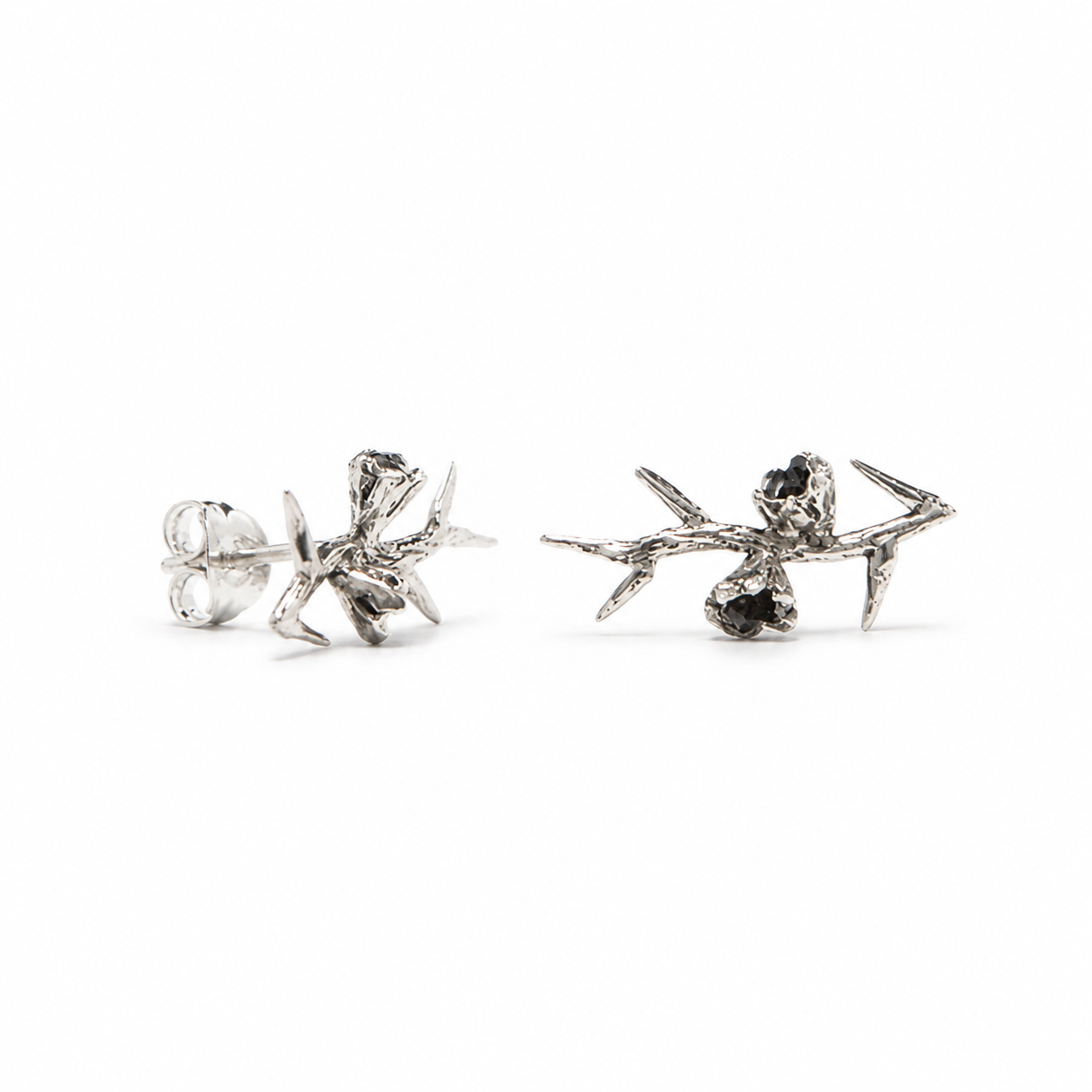 Frida Kahlo Thorn Stud Earrings front on a white background