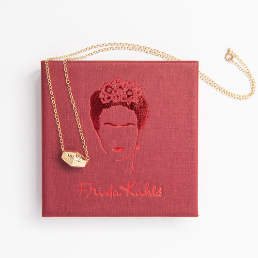 Frida Kahlo Butterfly Bead Necklace (18ct Gold Vermeil)