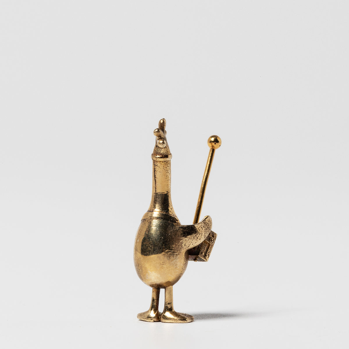 Back view of Wallace & Gromit Feathers McGraw Miniature Bronze Figurine – detailed finish with antique patina.