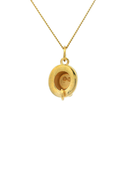Licensed To Charm Moomins Moominpappa’s Top Hat necklace in 18ct gold vermeil, handmade officially licensed jewellery gift