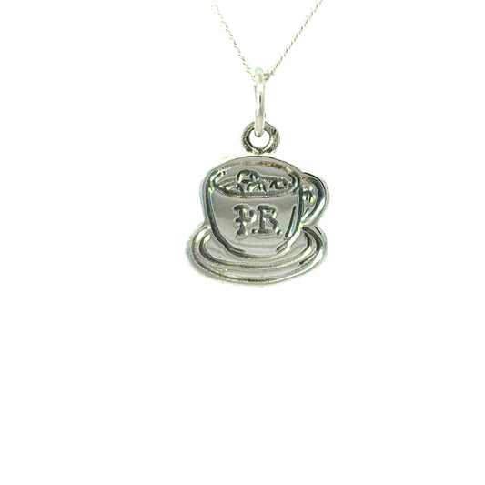 Licensed To Charm sterling silver hot chocolate cup necklace inspired by Paddington