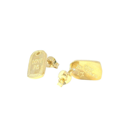 LicensedToCharm_Paddington_LovePB_LuggageTag_Earrings_GoldVermeil_Studs_OnWhite
