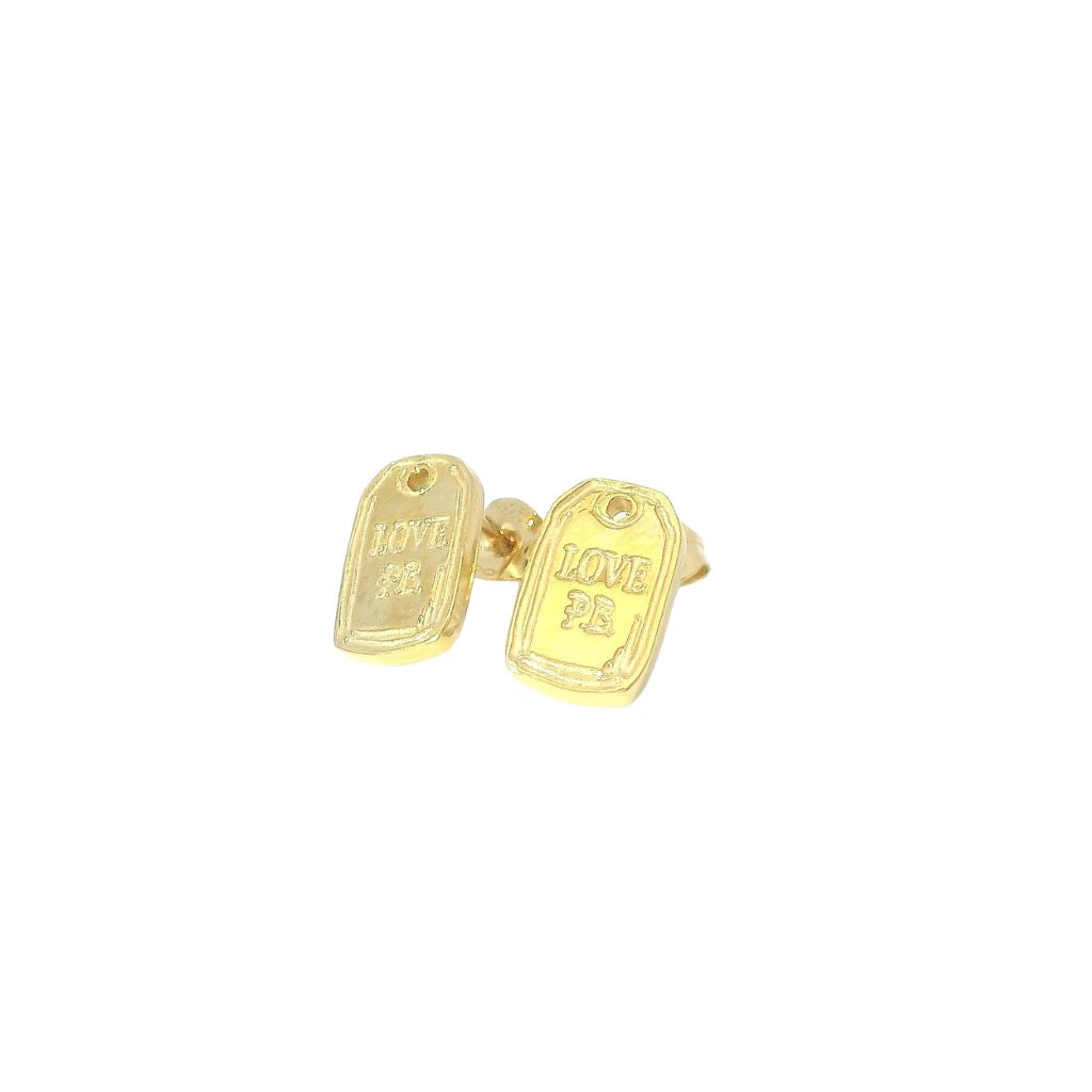 LicensedToCharm_Paddington_LovePB_LuggageTag_Earrings_GoldVermeil