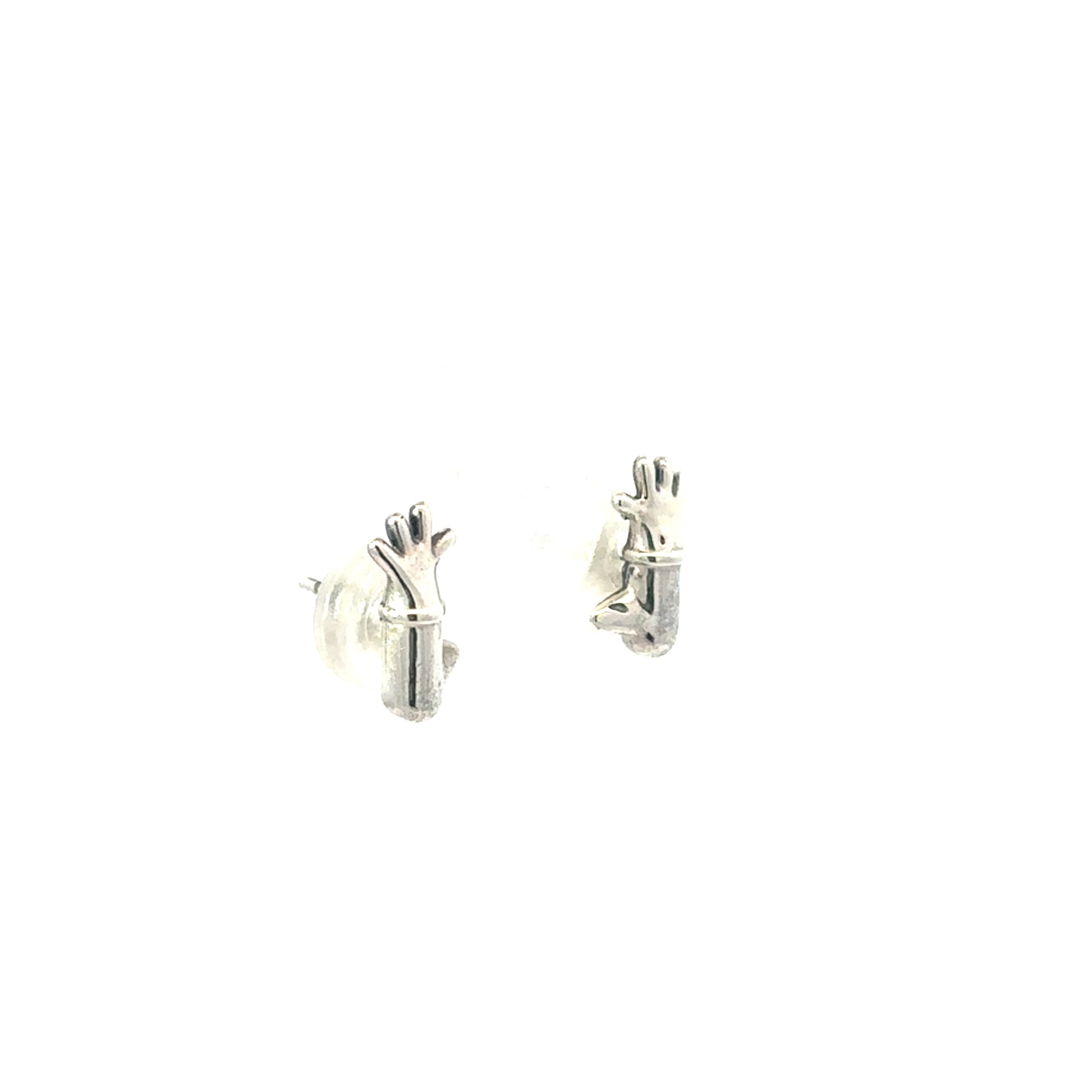 Licensed To Charm Feather's McGraw Stud Earrings Side angle from our Wallace and Gromit Jewellery Collection