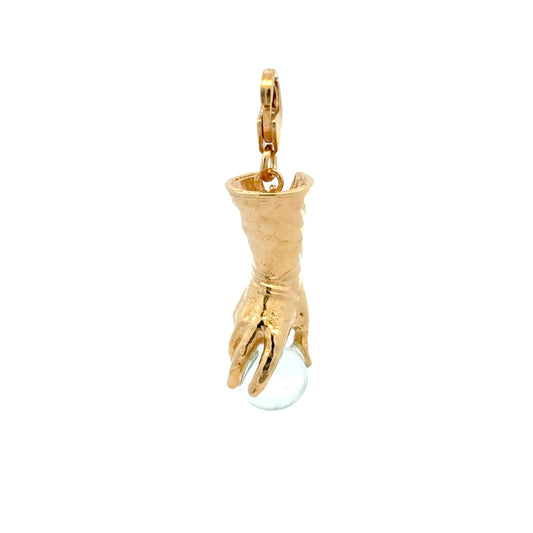 Licensed To Charm Gold vermeil Goblin King’s Crystal Ball Clip-On Charm – angled view