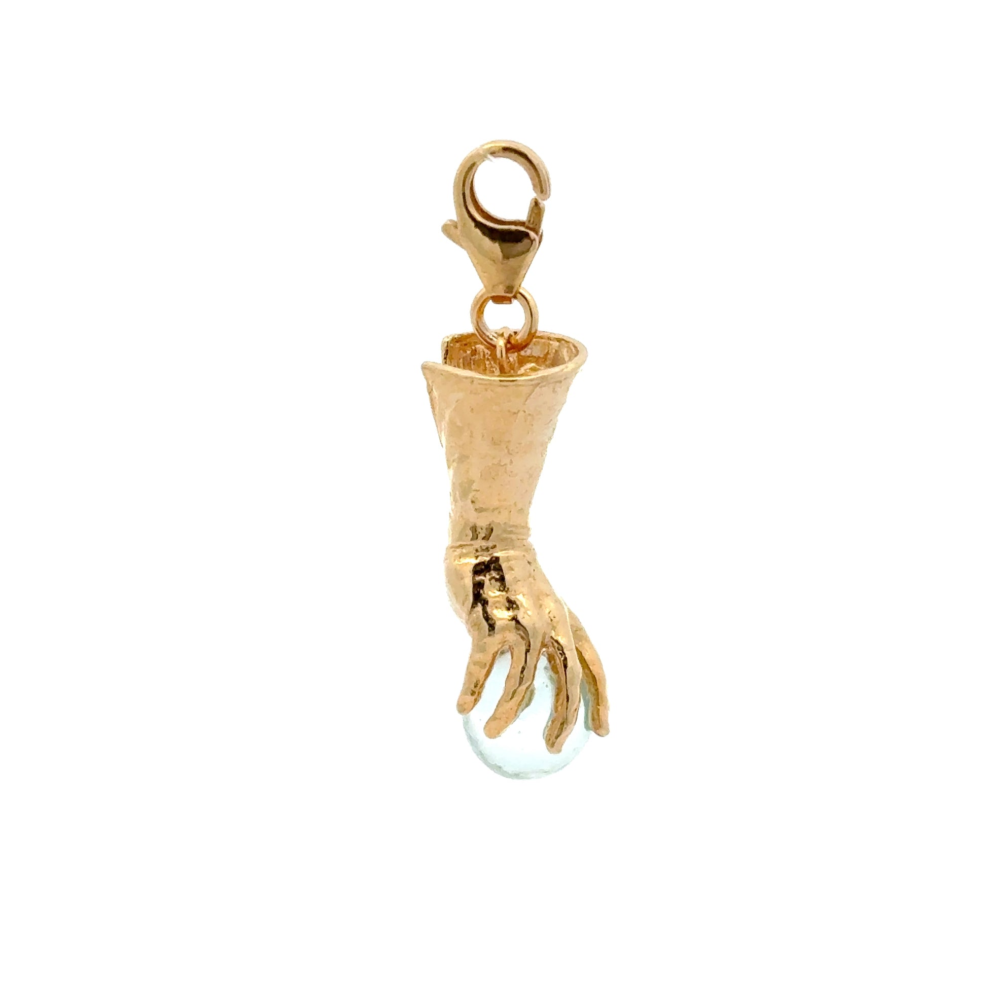Licensed To Charm Gold vermeil Goblin King’s Crystal Ball Clip-On Charm – clasp detail