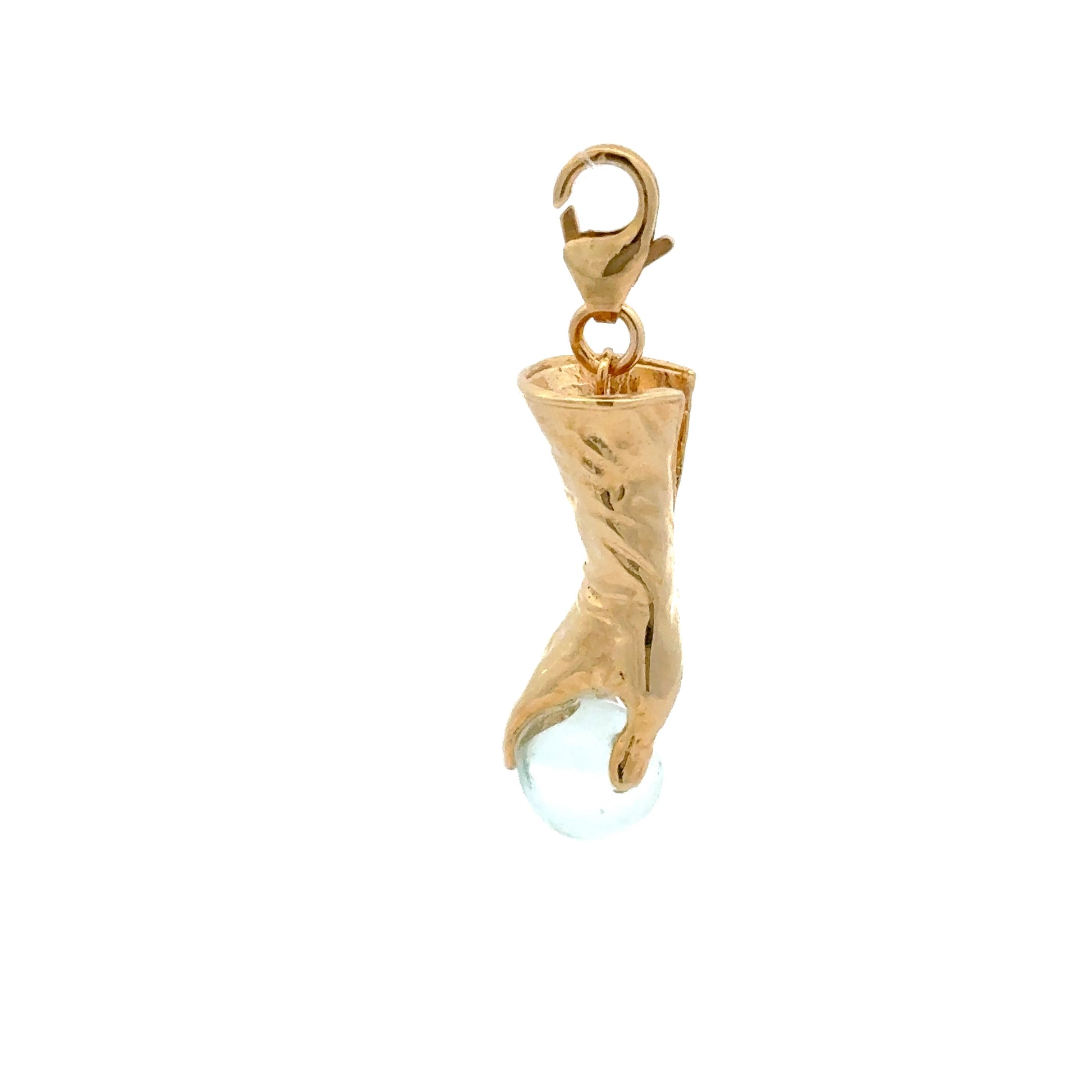 Licensed To Charm Gold vermeil Goblin King’s Crystal Ball Clip-On Charm – side view