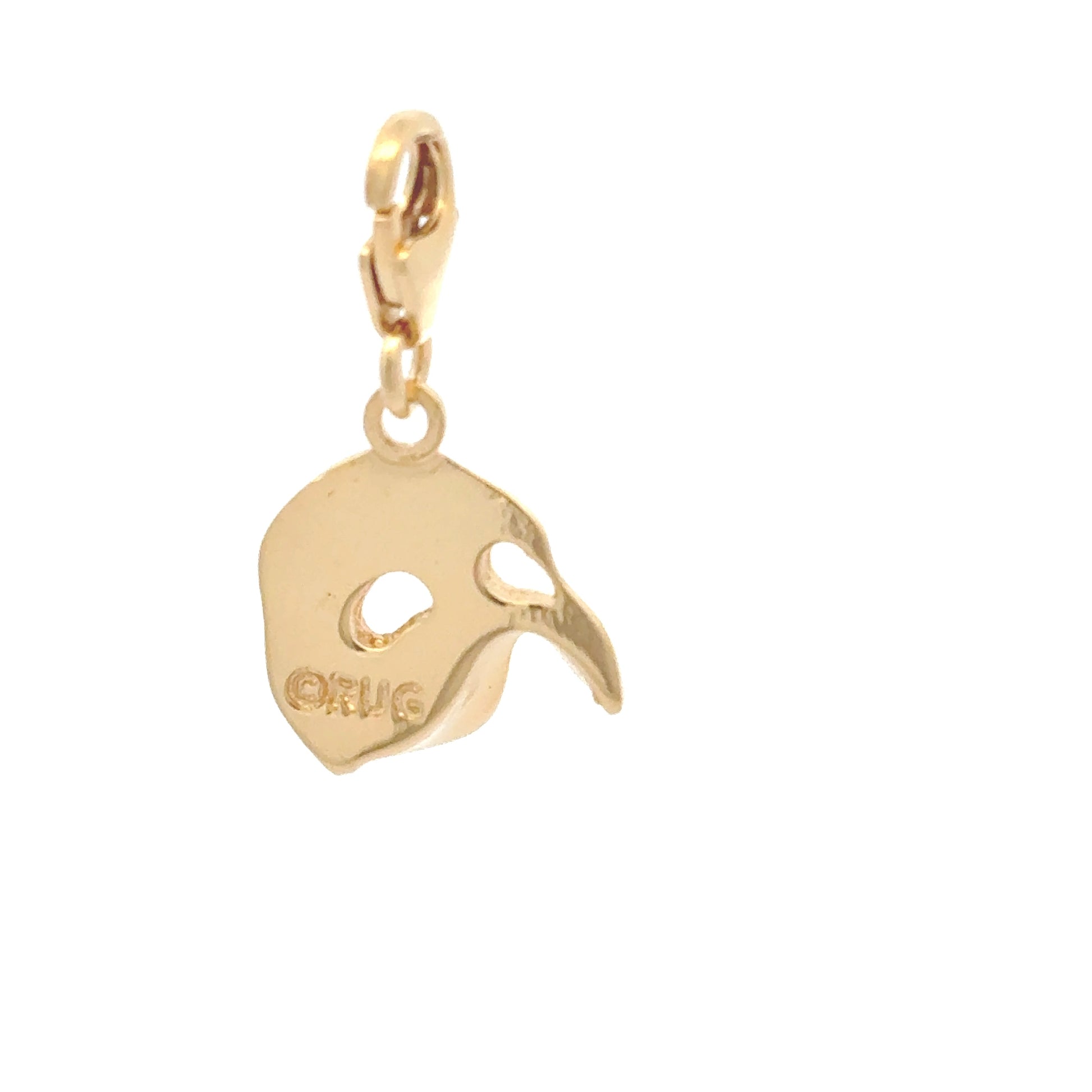 Licensed To Charm Phantom mask gold charm displayed in Licensed To Charm gift box