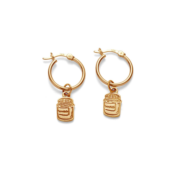 Paddington Marmalade Jar Gold Hoop Earrings Gift Licensed To