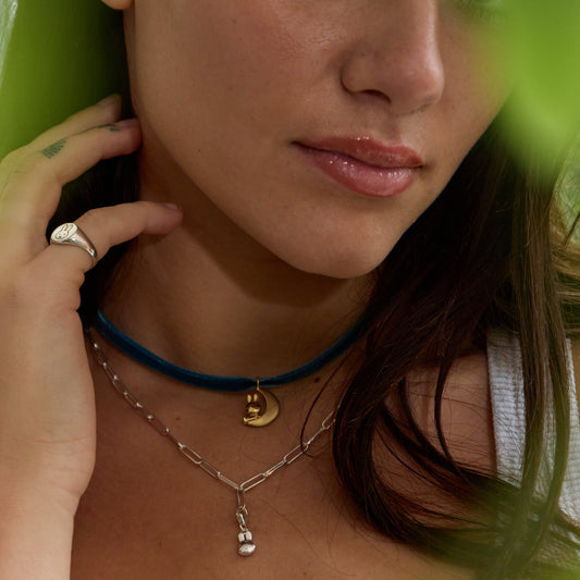 Miffy & The Moon Ribbon Necklace (18ct Gold Vermeil)