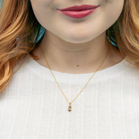 Handcrafted 18ct Gold Vermeil Miffy Rabbit Mini Head Necklace with an elegant chain and playful Miffy charm. Perfect for everyday wear or gifting.