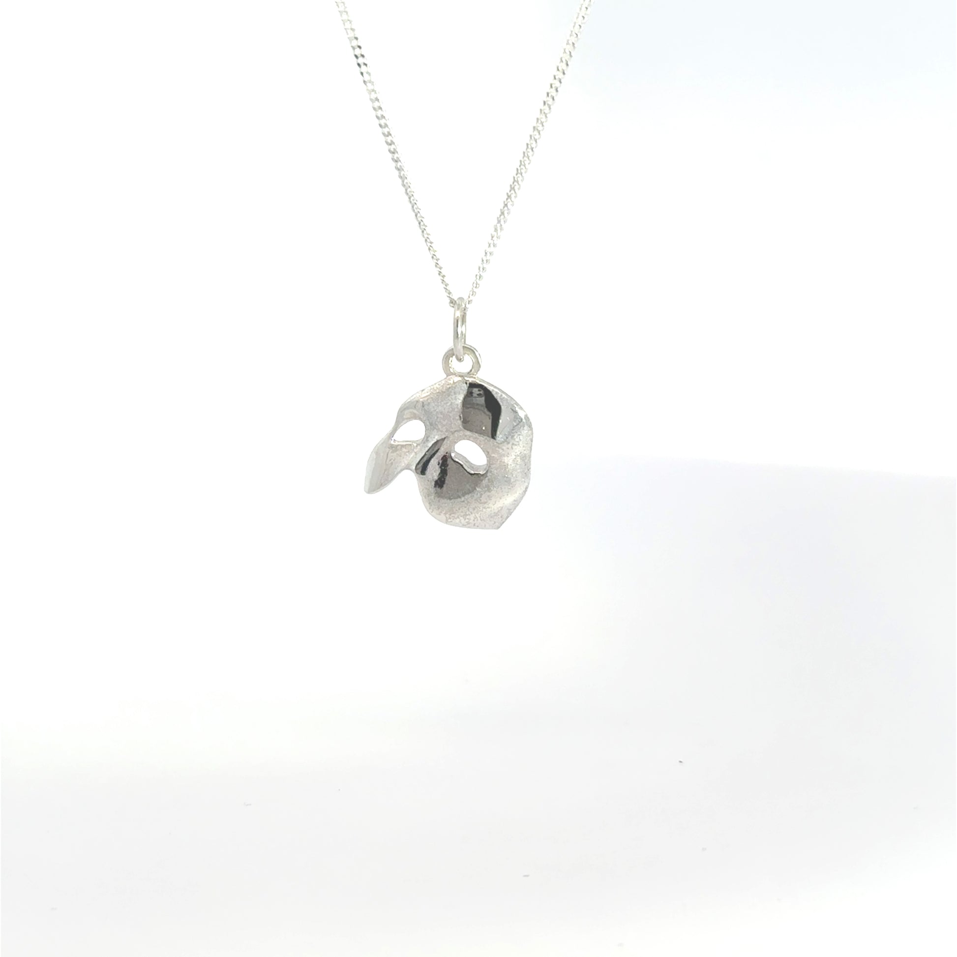 Andrew lloyd Webber Phantom of the Opera Mask Charm Necklace in recycled sterling silver 