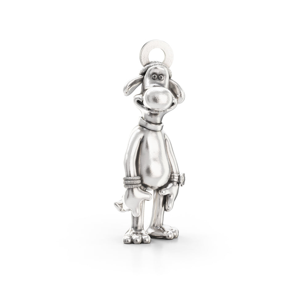 Sterling silver Bitzer the Sheepdog charm with detailed hat and watch