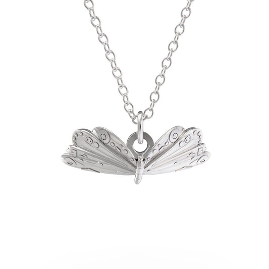 Sterling silver Very Hungry Caterpillar Butterfly Necklace, featuring a beautifully crafted butterfly charm on a fine trace chain, inspired by Eric Carle’s story.