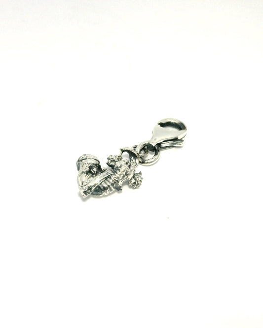 Labyrinth Worm Charm (Sterling Silver)