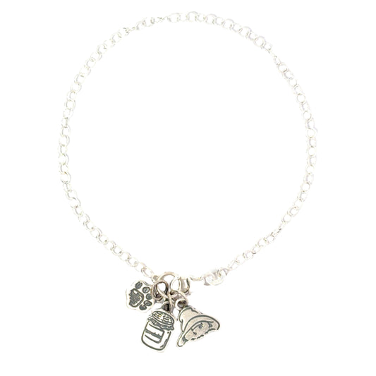 Paddington Bear Triple Charm Bracelet (Sterling Silver)