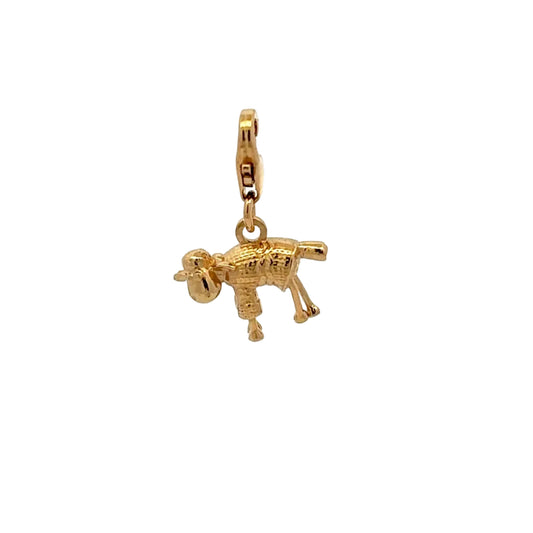 Shaun in a Jumper Clip-On Charm (18ct Gold Vermeil)