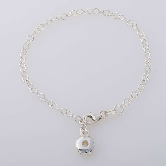 Sterling Silver Apple Charm Bracelet inspired by The Very Hungry Caterpillar.