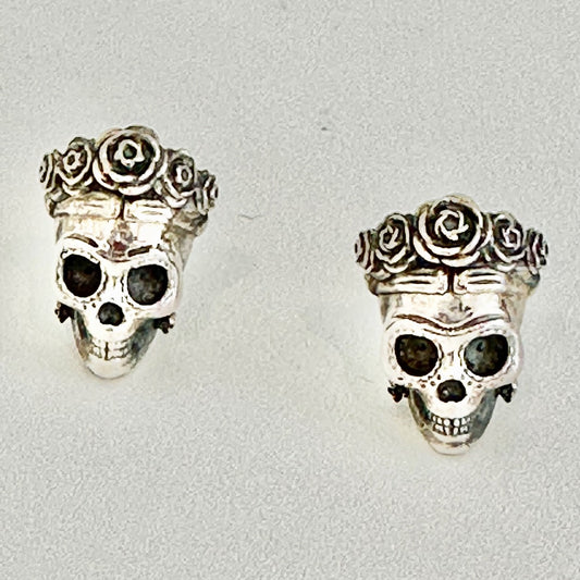 Frida Kahlo Sugar Skull Stud Earrings 