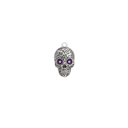 Frida Kahlo Aztec Skull Charm Sterling Silver by Licensed To Charm