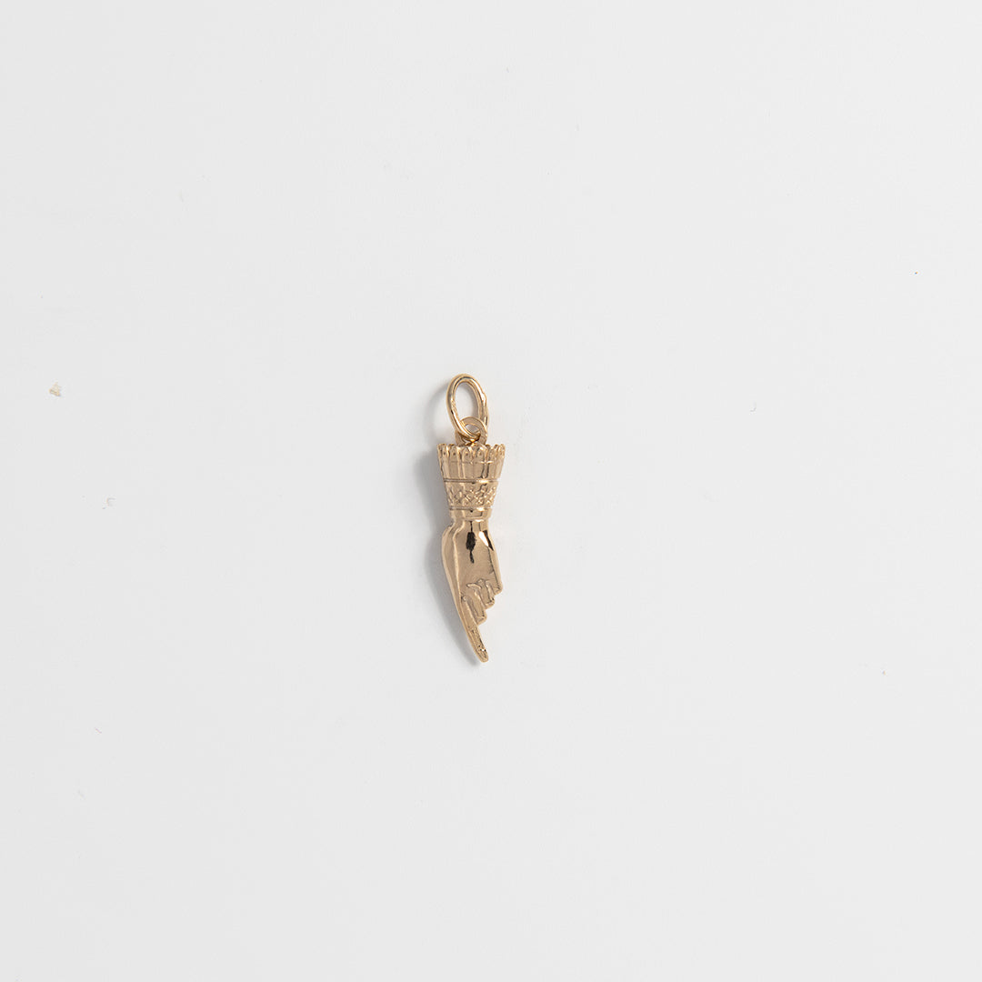 Frida Kahlo Pointing Hand Charm 18ct Gold Vermeil By Licensed To Charm