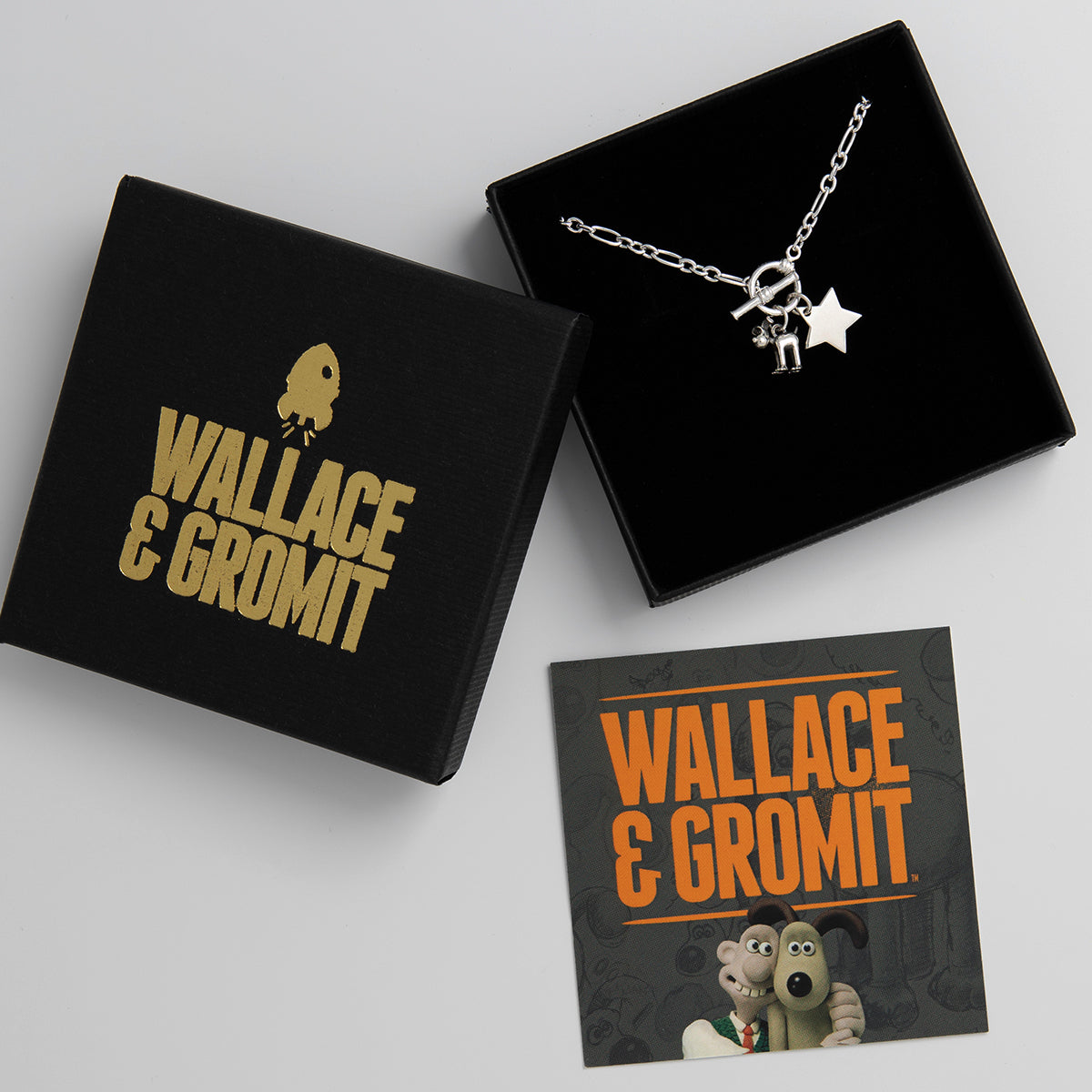 Wallace and Gromit Charm Bracelet with Star