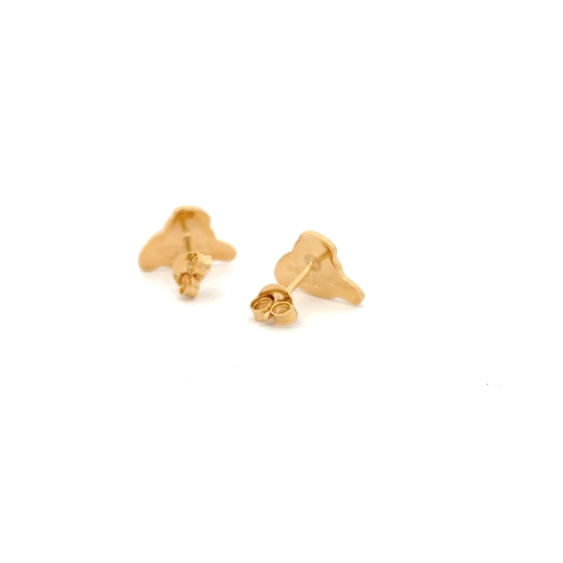 Handmade Paddington™ Head Stud Earrings – gold vermeil back