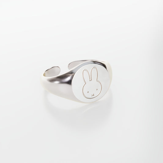 Miffy Signet Adjustable Ring (Sterling Silver)