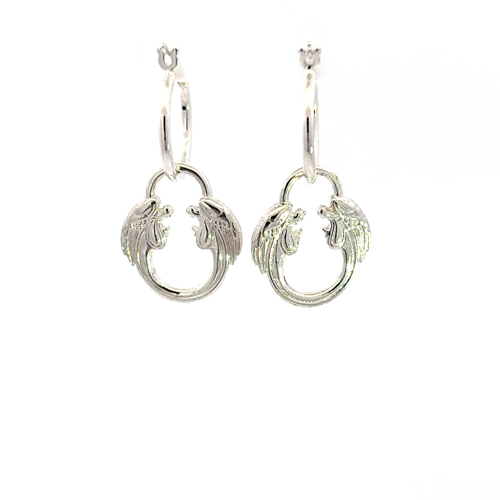 Jesus Christ Superstar silver plated hoop earrings, official Andrew Lloyd Webber musical theatre jewellery handmade in the UK.