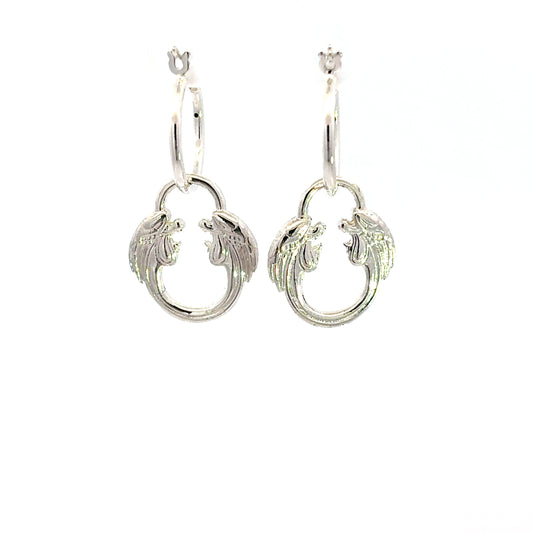 Jesus Christ Superstar silver plated hoop earrings, official Andrew Lloyd Webber musical theatre jewellery handmade in the UK.