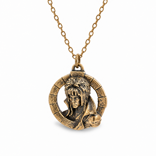 Labyrinth Jareth the Goblin King bronze necklace inspired by David Bowie