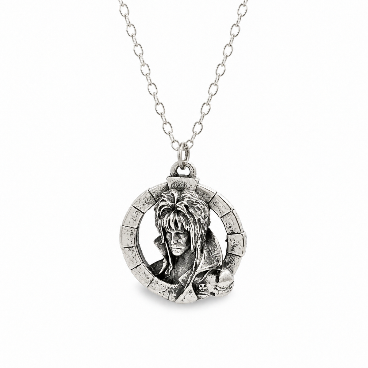 Labyrinth Jareth Goblin King sterling silver necklace