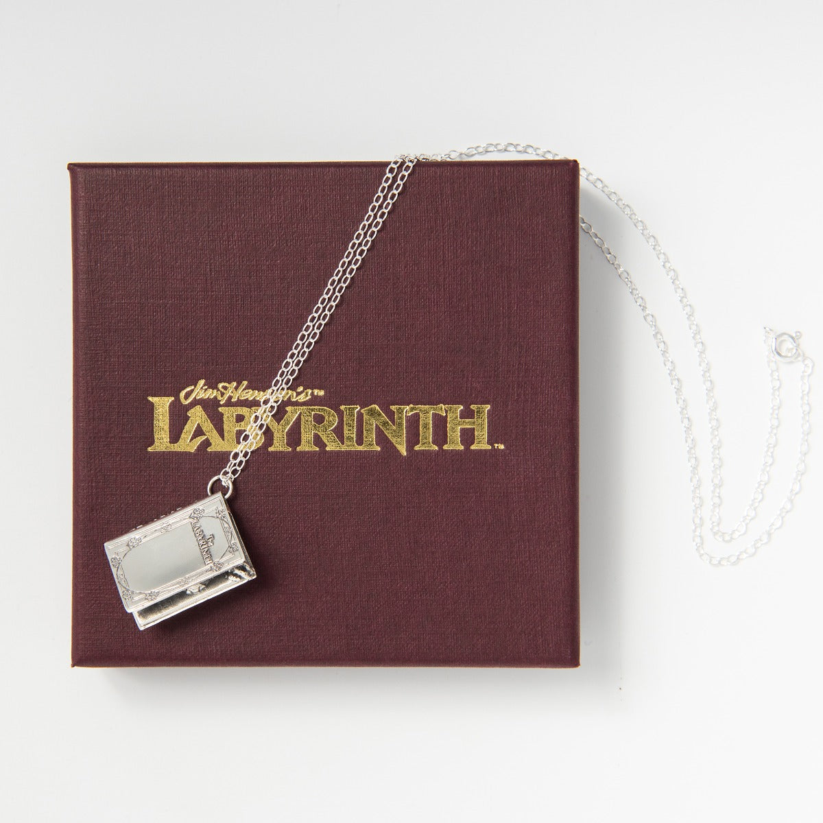 Labyrinth Story Book sterling silver necklace with official Labyrinth gift packaging