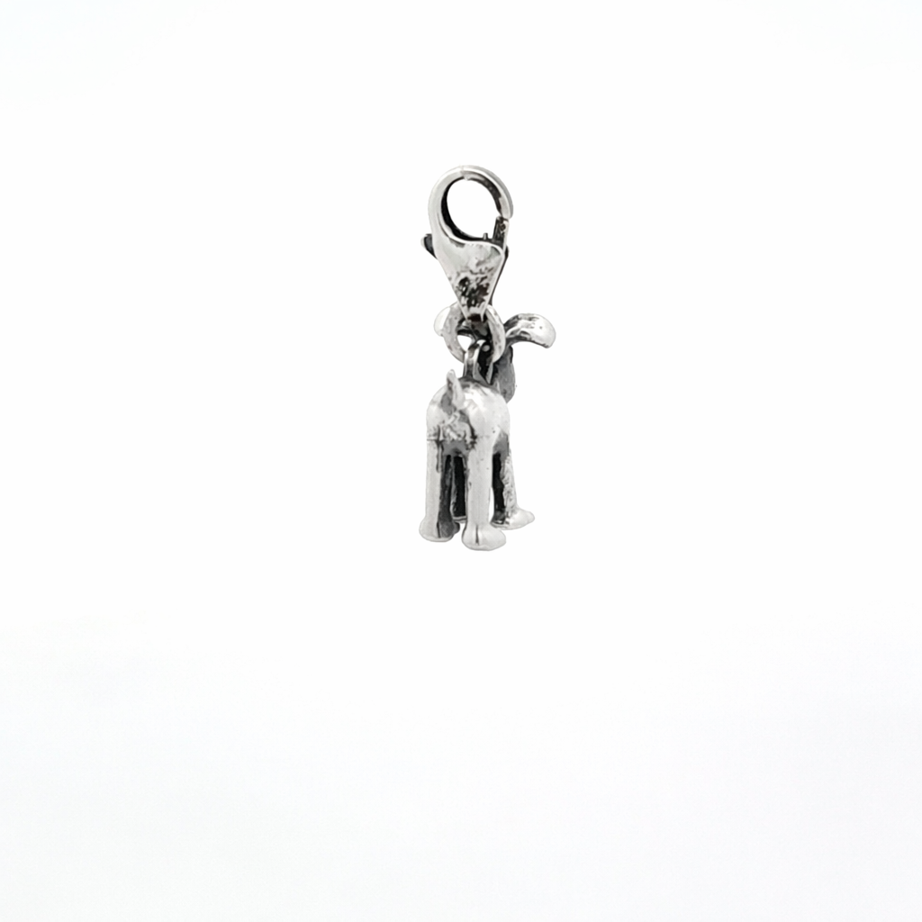 Side profile of Gromit sterling silver clip-on charm by Licensed To Charm, officially licensed by Aardman