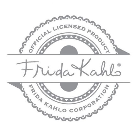 Licensed To Charm official Frida Kahlo jewellery stamp confirming officially licensed Frida Kahlo Corporation product