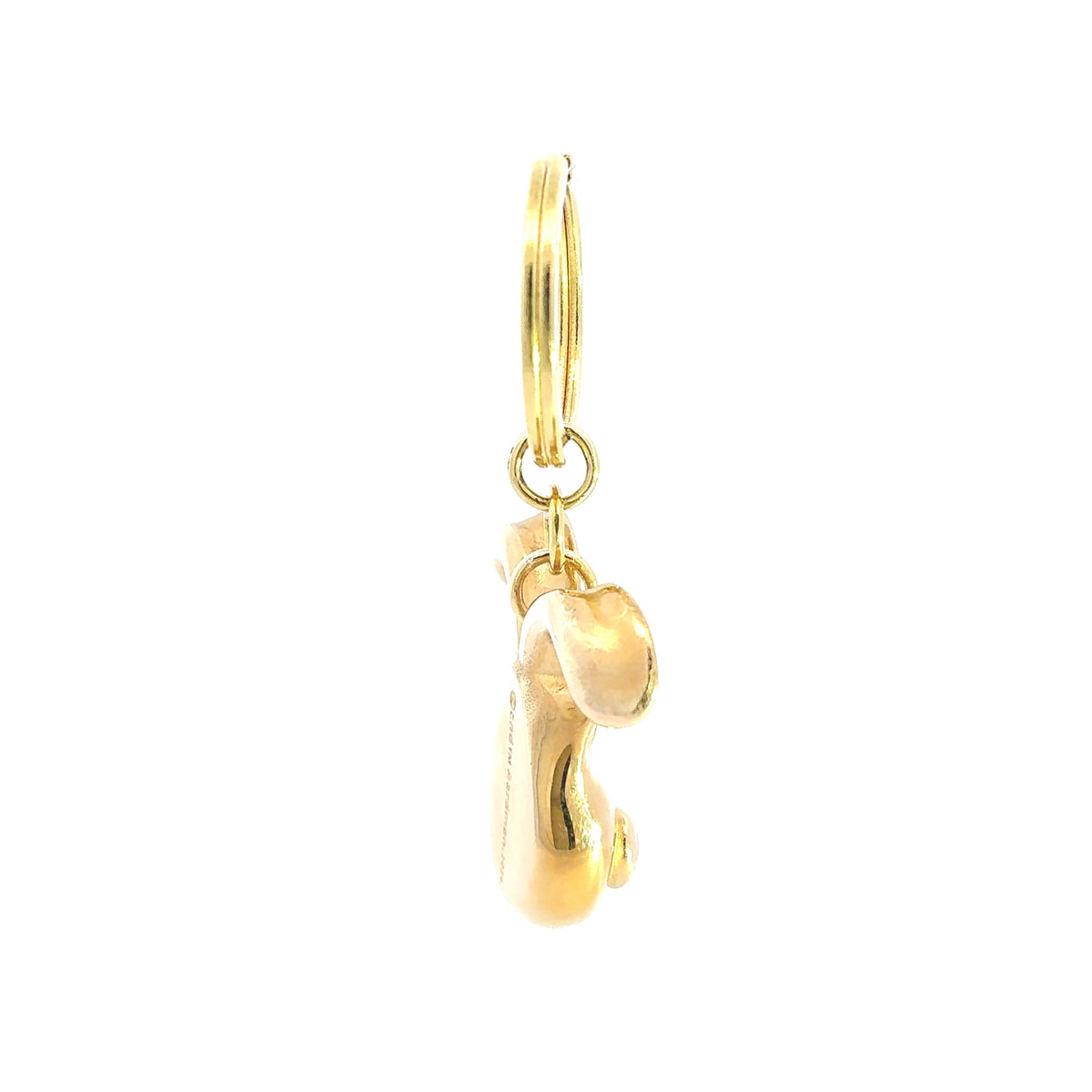 Licensed To Charm Gromit 3D Head Brass Keyring showing the three-dimensional sculpted detail