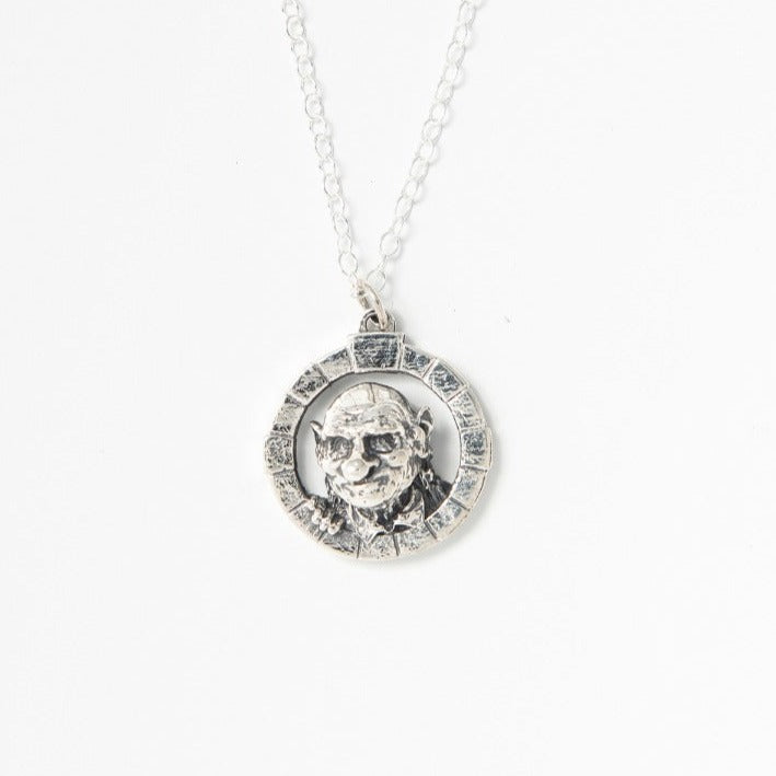 Licensed To Charm sterling silver Hoggle pendant necklace inspired by Jim Henson’s Labyrinth