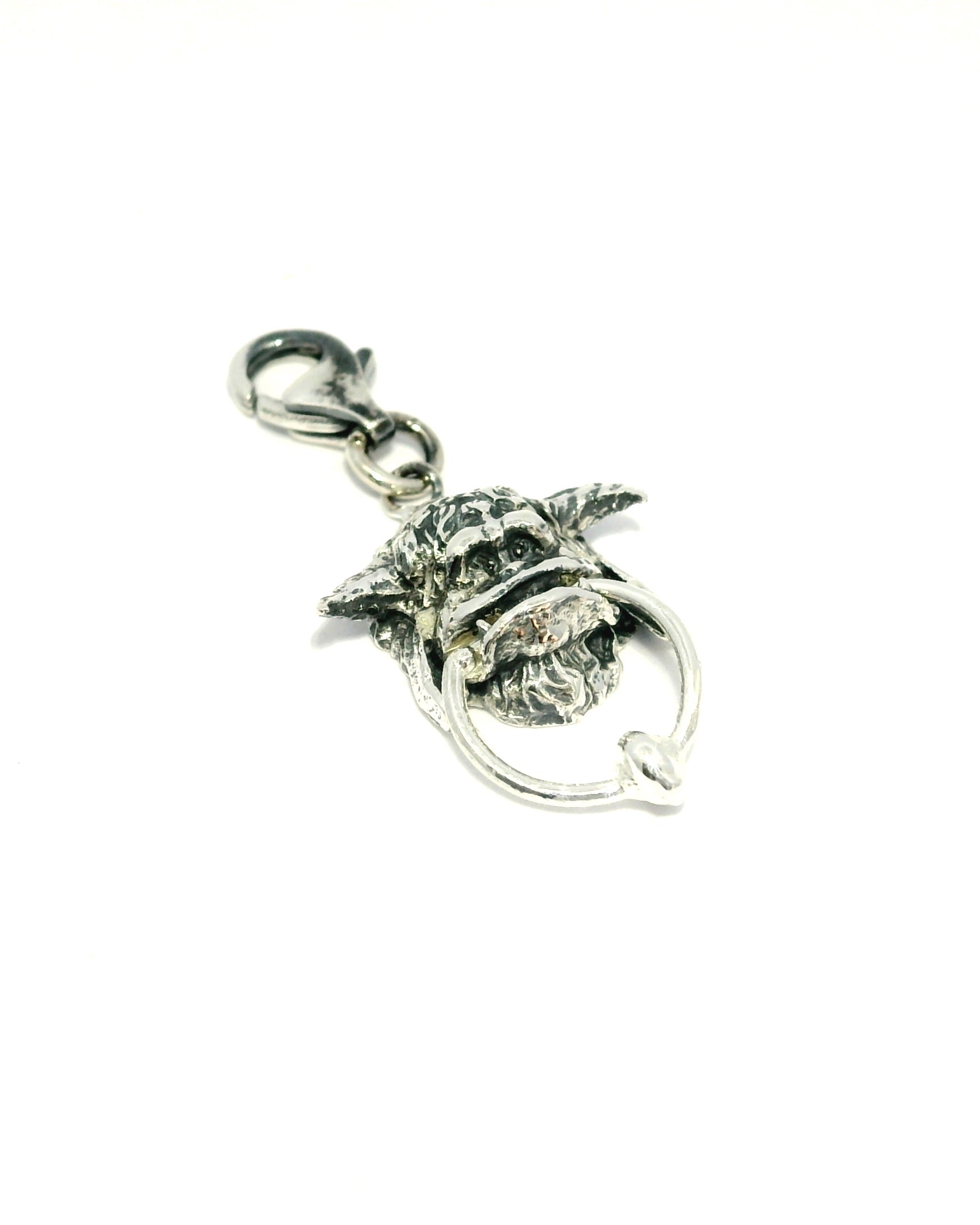 Licensed To Charm sterling silver Labyrinth Ludo charm showing horns, ears, and gentle giant details
