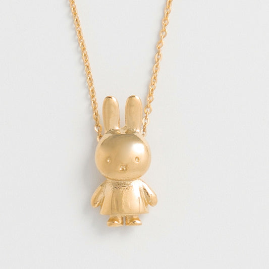Handcrafted Miffy Body Charm Necklace in 18ct gold vermeil. A delightful 3D miniature of Miffy, perfect for fans and Year of the Rabbit celebrations.