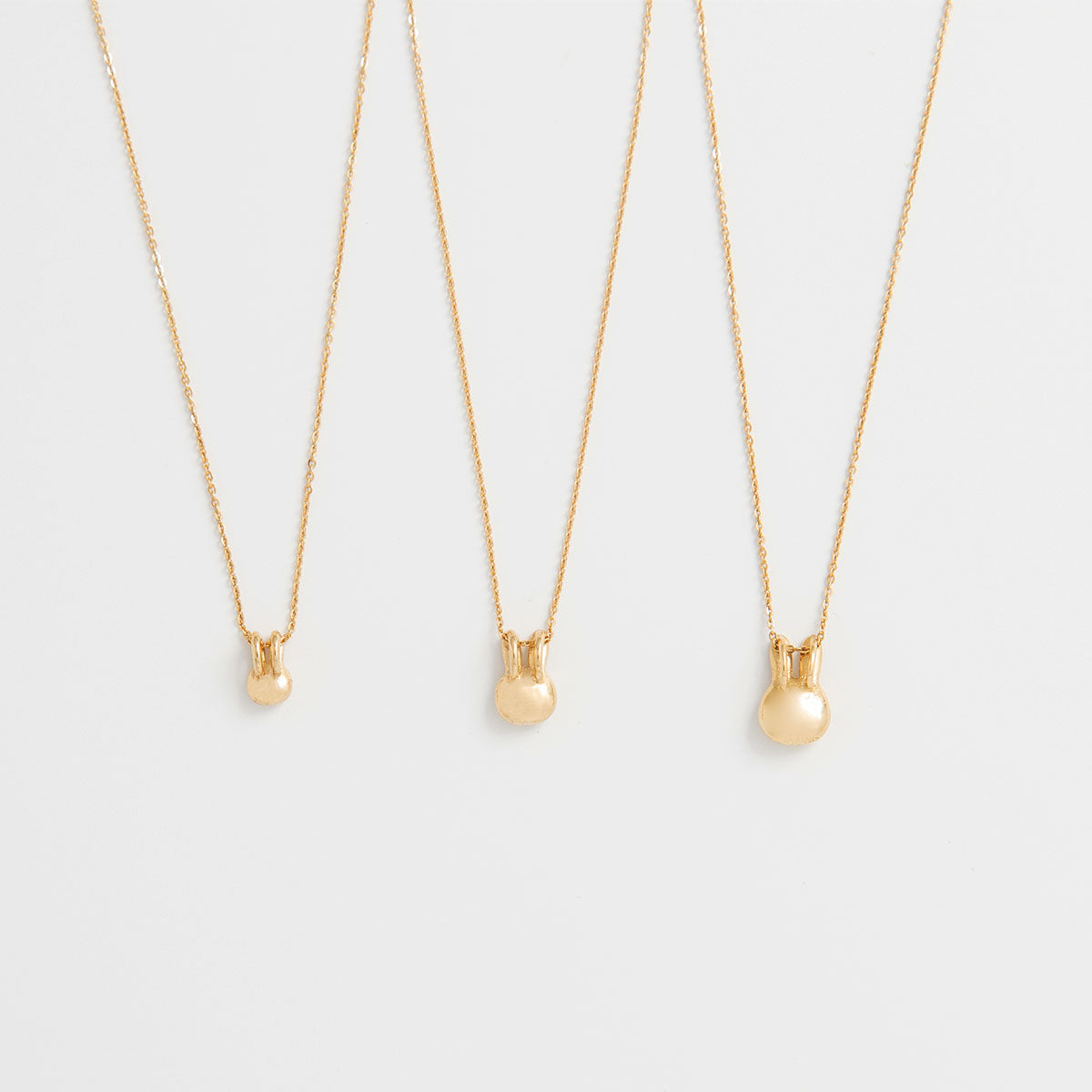 Licensed To Charm Handcrafted Miffy Large Head Necklace in gold vermeil, showcasing Miffy’s iconic head. 