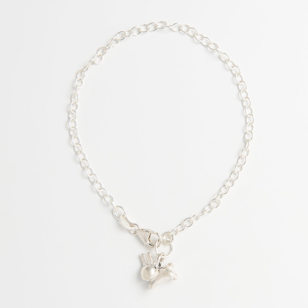 Licensed To Charm Miffy Leaping Rabbit Charm Bracelet in sterling silver, handmade in the UK, officially licensed Miffy jewellery gift.