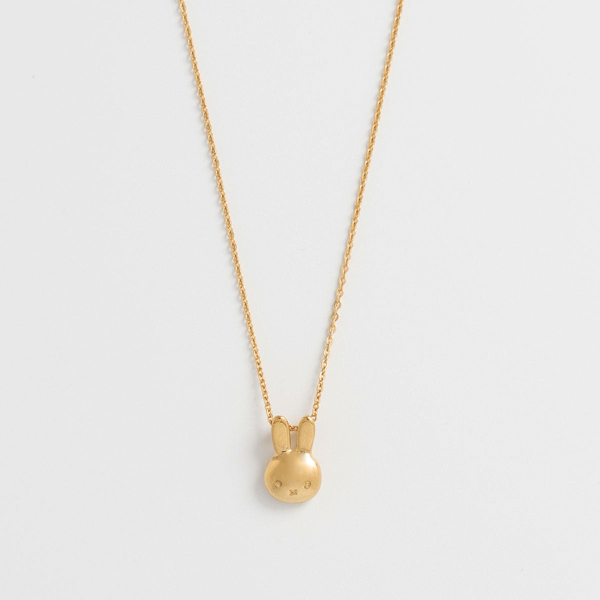 Licensed To Charm 18ct Gold Vermeil Miffy Charm Head Necklace featuring a playful Miffy head pendant with concealed loops for free movement. A charming gift for any occasion