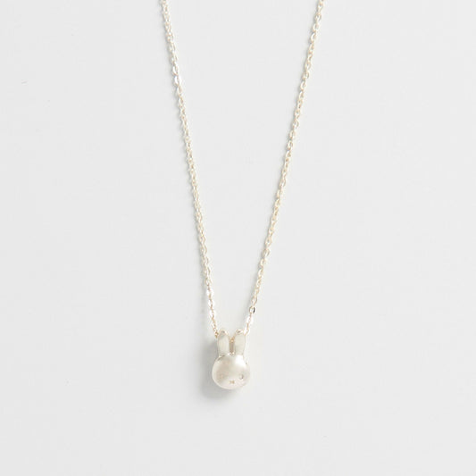 Licensed To Charm Miffy Mini Charm Necklace in sterling silver, featuring a sliding Miffy head charm. A playful and whimsical gift for Miffy fans