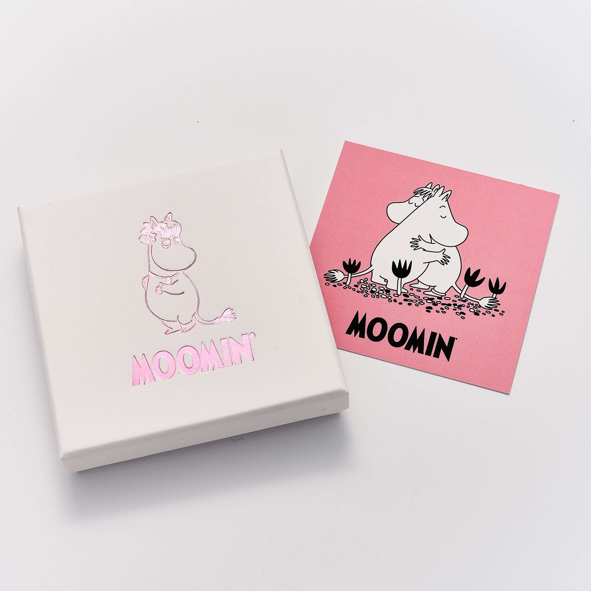 Moomin branded gift card for Licensed To Charm jewellery packaging