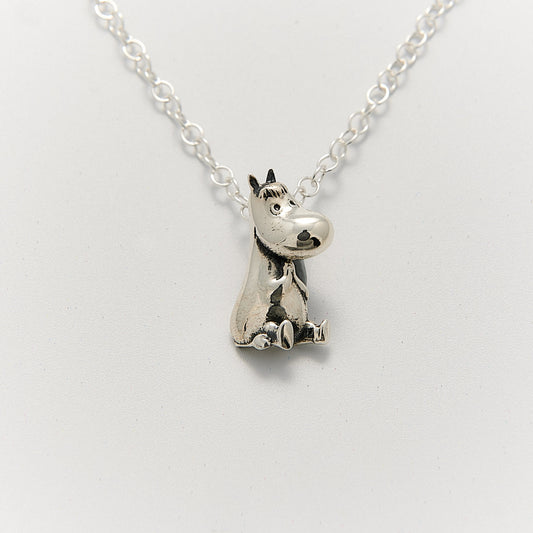 Licensed To Charm Moomin Snorkmaiden Necklace in sterling silver, featuring intricate details of the beloved character. Handcrafted and officially licensed