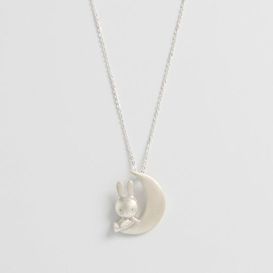 Miffy and the moon necklace silver