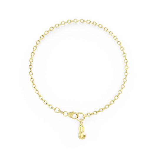 Miffy Head Charm Bracelet 18ct Gold Vermeil by Licensed To Charm