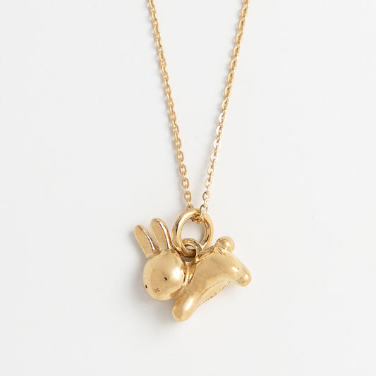 Miffy Leaping Rabbit Necklace (18ct Gold Vermeil)